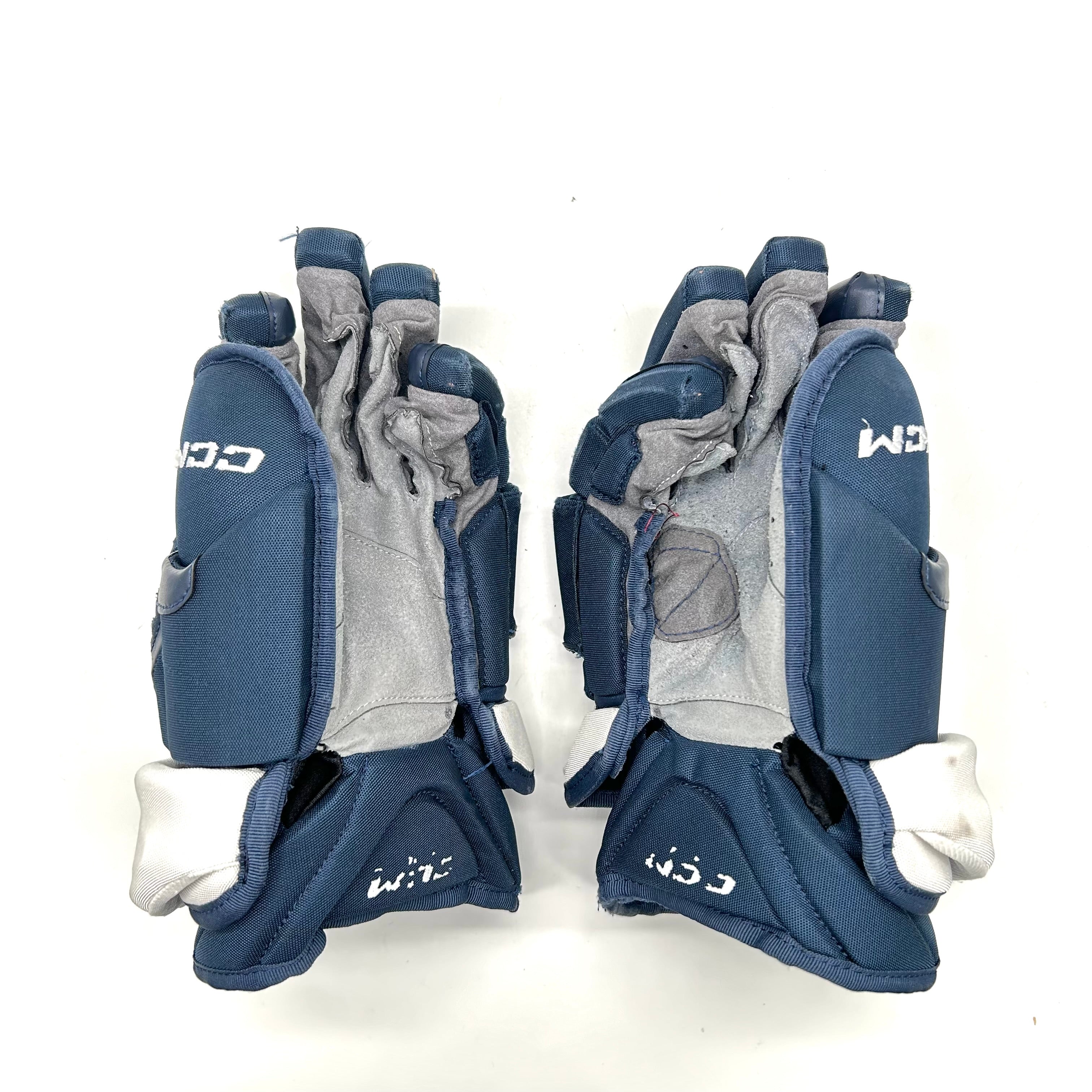 CCM HG12PP - Gants NCAA Pro Stock d'occasion (bleu marine/blanc)